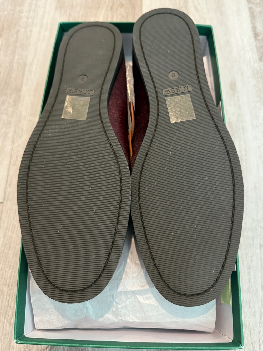 J. Crew HairCalf Classic Boat Shoe Brown Women’s Sz 9 NEW in box - Picture 5 of 7